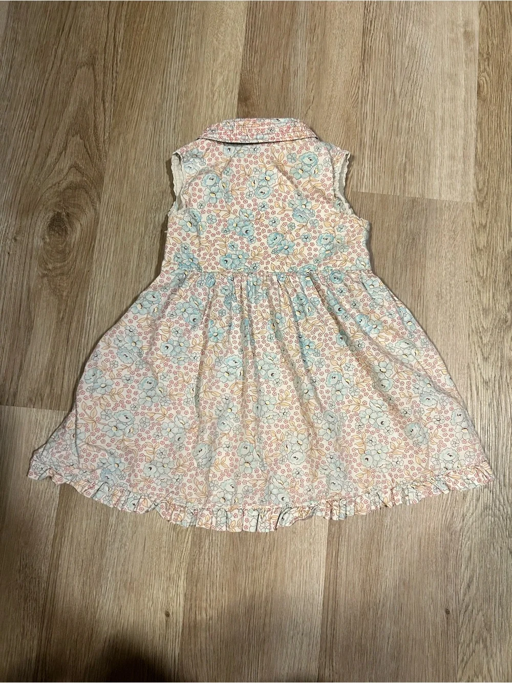 OshKosh B'gosh Pink Floral Sleeveless Dress with Bow Waistband